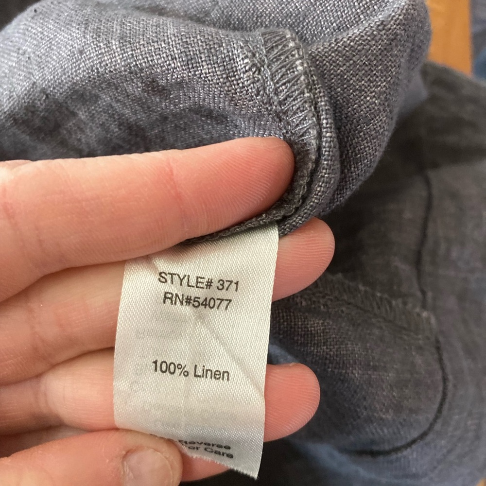 CAbi Charcoal Dress Pants Bell Bottom Wide Leg Linen Pants - Picture 7 of 9